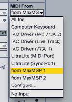 Ableton Live Midi in Setting