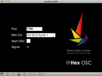 HexOSCtoMIDI Screenshot