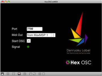 HexOSCtoMIDI Screenshot